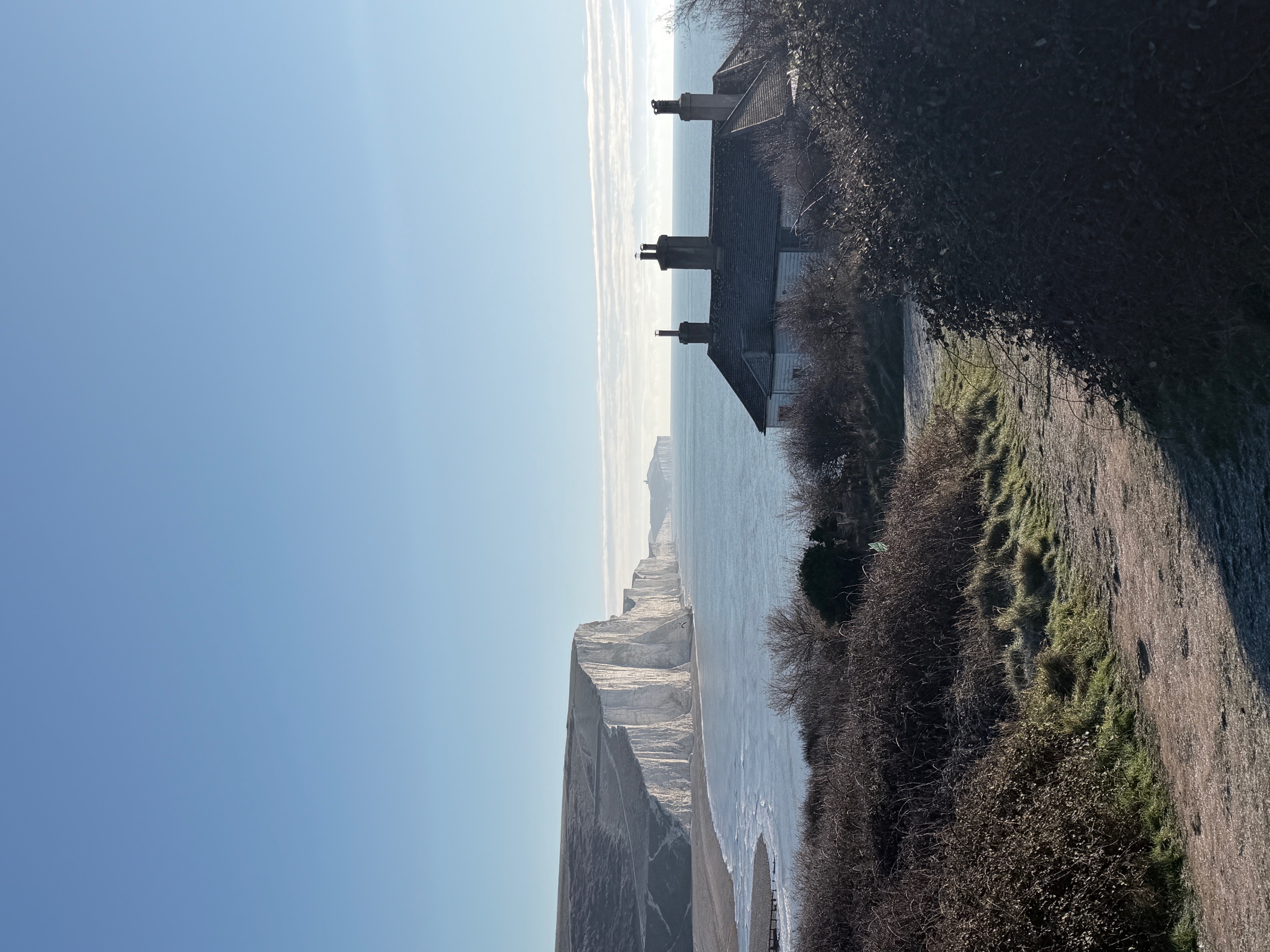 Guided walking group on the Seven Sisters chalk cliff ridge, East Sussex