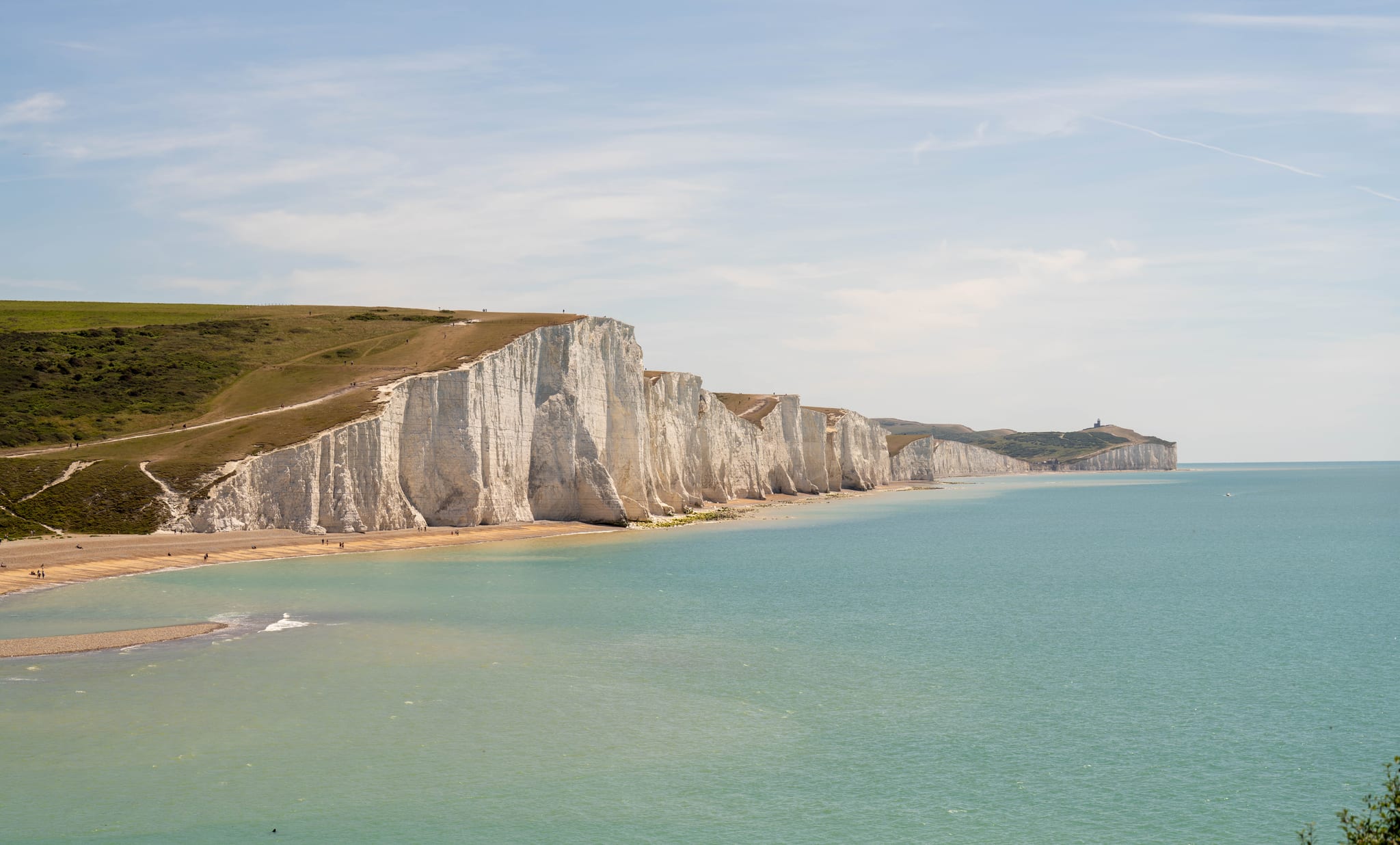 Seven Sisters chalk cliffs and coastal scenery, East Sussex