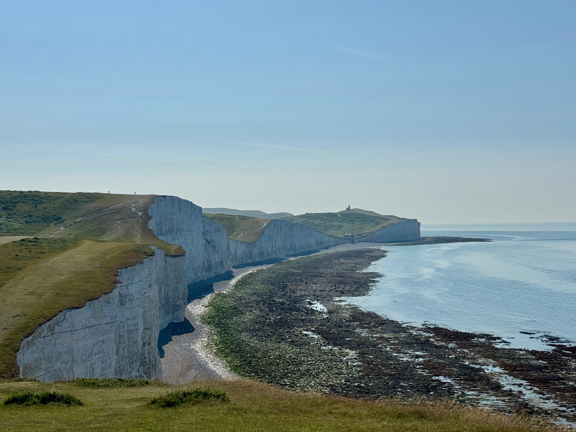 The dramatic chalk cliffs of the Seven Sisters, East Sussex — setting for coasteering at the cliff base