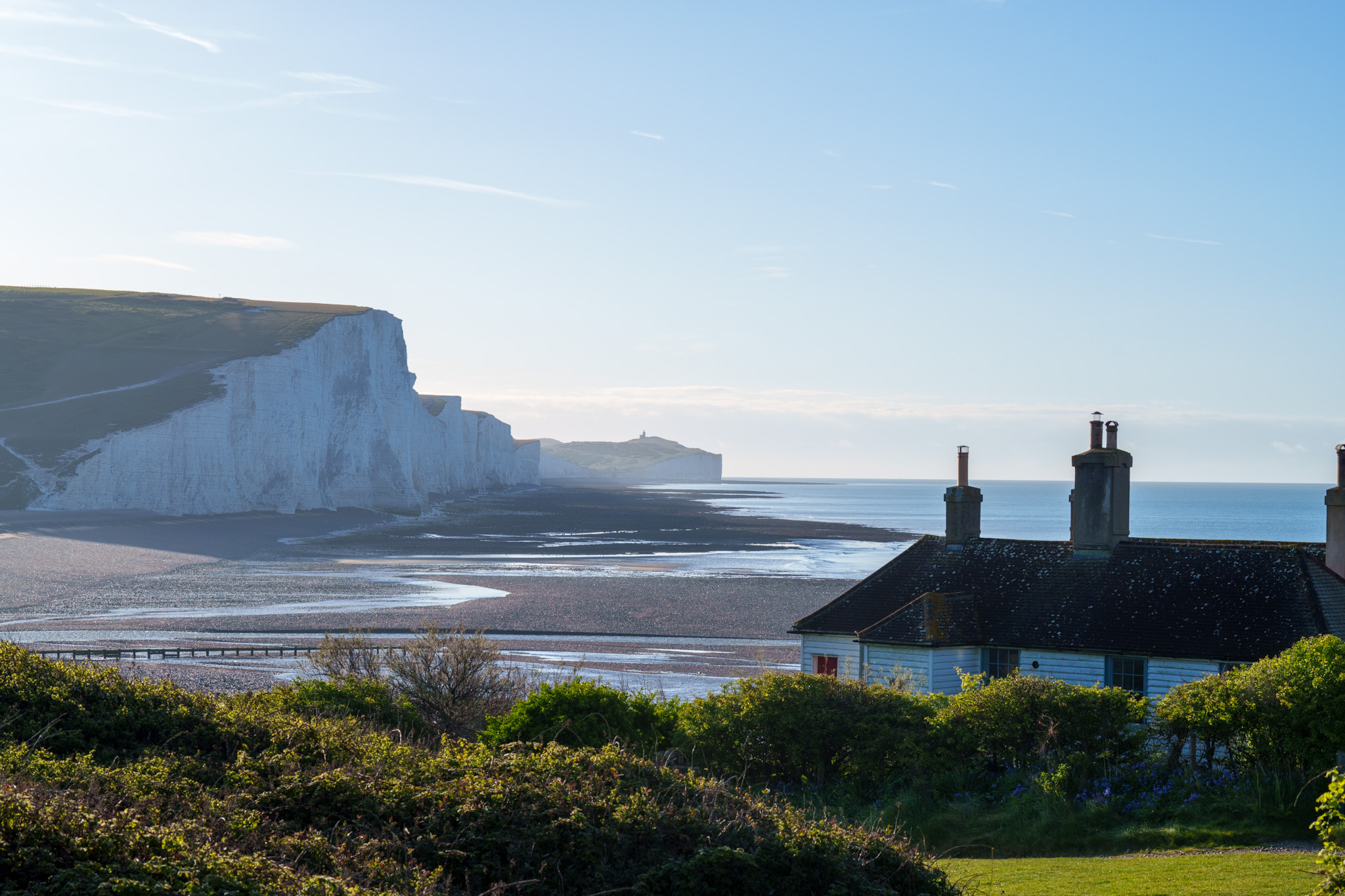 Seven Sisters chalk cliffs and coastal scenery, East Sussex